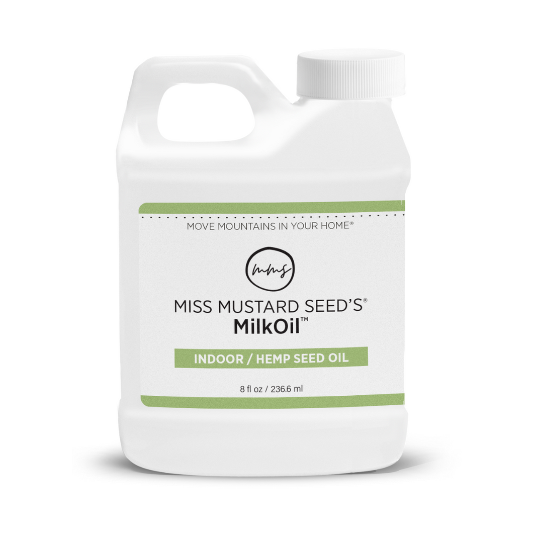 MilkOil™ Indoor/Hemp Seed Oil 8 oz | Miss Mustard Seed's® Milk Paint