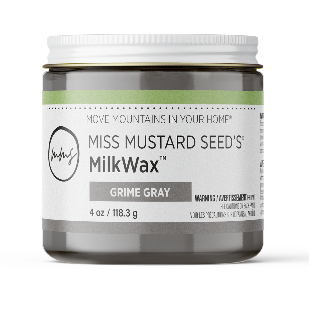 MilkWax Grime Gray 4 oz | Miss Mustard Seed's® Milk Paint