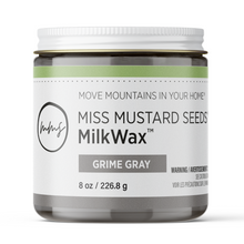 Afbeelding in Gallery-weergave laden, MilkWax Grime Gray 8 oz | Miss Mustard Seed&#39;s® Milk Paint
